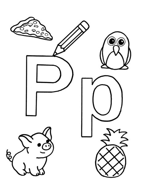 Alphabet Coloring Pages Letters O Through R