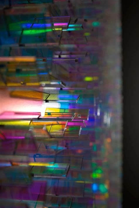 Vivid Spectrums Of Color Radiate From Chris Wood S Intricate Installations Of Dichroic Glass