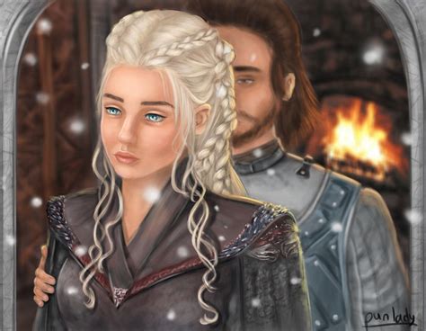 the art of ice and fire game of thrones art dany and jon jon snow and daenerys