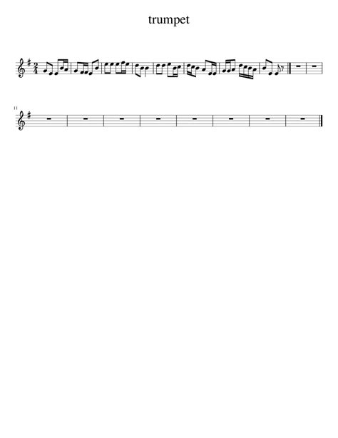 Trumpet Sheet Music For Trumpet In B Flat Solo
