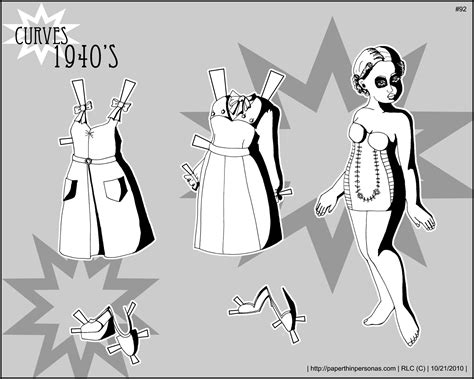1940s Vintage Fashion Paper Doll • Paper Thin Personas