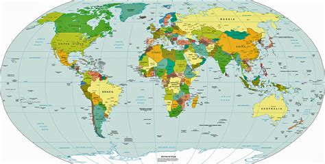 World Map With Countries Outravelling Maps Guide