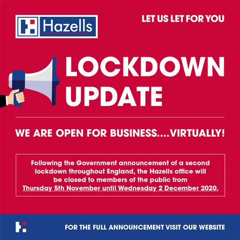 Lockdown Update We Are Open For Businessvirtually Hazells