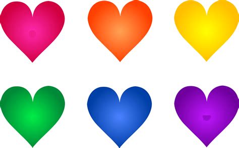 Clip Art Colored Hearts Clip Art Library