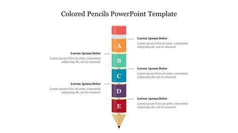 Discover Free Colored Pencils Powerpoint Template Slide