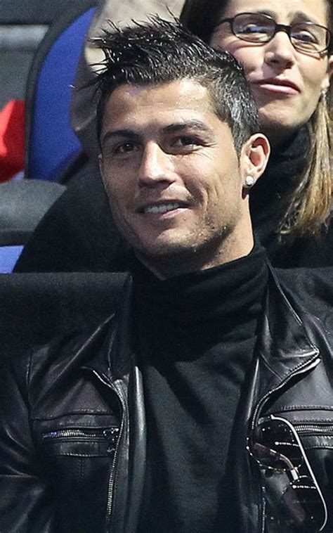 Cristiano Ronaldo Wears Gucci Knit Signature Web Scarf And Aviator