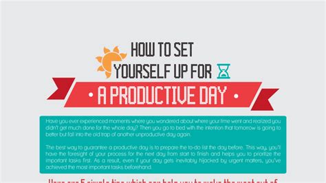 How To Set Yourself Up For A Productive Day Onlinebizbooster