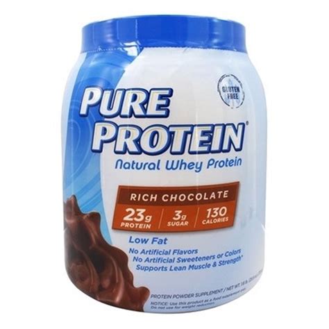 Pure Protein 100 Natural Whey Protein Rich Chocolate 16 Lb