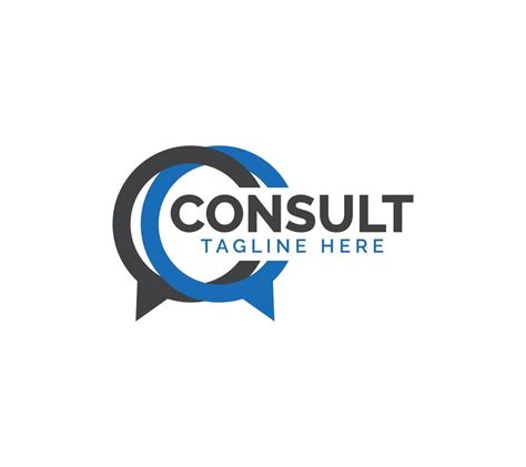 Business Consulting Logo Design On White Background Vector