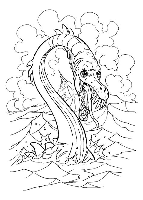 Coloring Page Sea Dragon