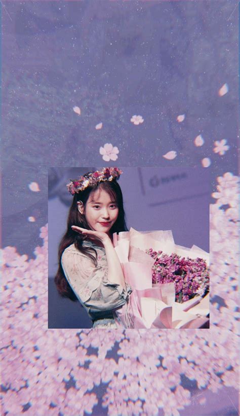Iu Adorable Purple Uaena Wallpaper Lockscreen Aesthetic Lee Ji Eun