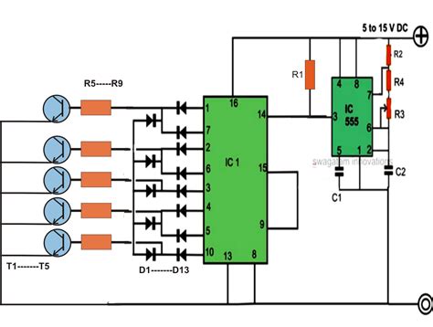 Led chaser circuit diagram using ic 555 and cd 4017. 200 LED Reverse Forward Light Chaser Circuit - for Diwali, Christmas Decorations | Circuit ...