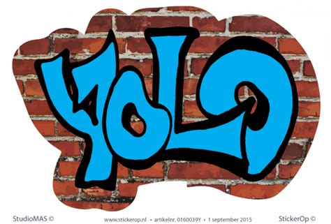 Muursticker Graffiti Type B Yolo
