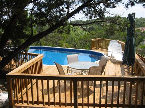 Decks for above ground pools: Oval Above Ground Pool - San Antonio, TX | Imagine ...