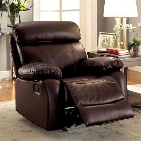 Furniture Of America Gryphon Top Grain Leather Recliner Glider