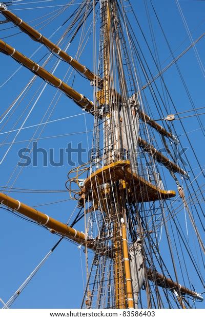Mast Sailing Ship Against Blue Sky Stock Photo 83586403 Shutterstock