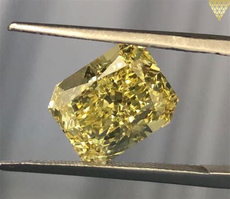 606 Carat Fancy Intense Yellow Diamond Radiant Shape Vs2 Clarity