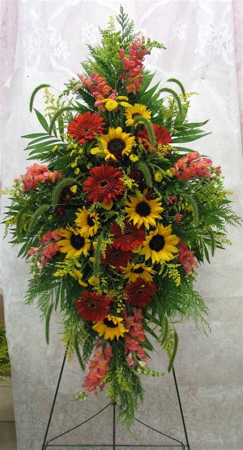 Fall Standing Spray Funeral Flower Arrangements Funeral Flowers