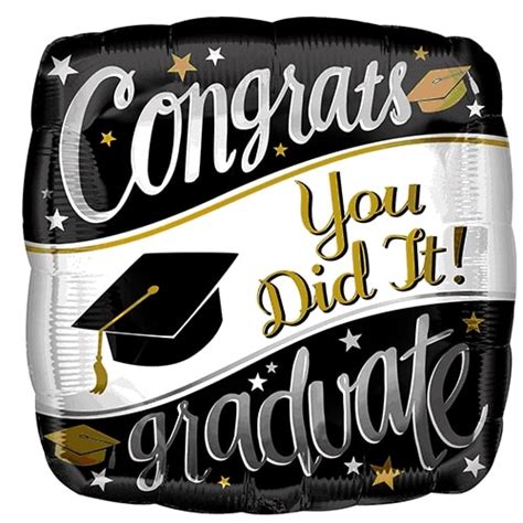 18″ You Did It Congrats Graduate Graduation Message Foil