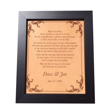 Check spelling or type a new query. Wedding vows engraved leather, leather anniversary gift ...