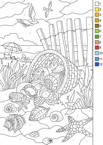Love you to the beach and back. Sea Shells - Color Original Style or by Numbers | Printable adult coloring pages, Adult coloring ...