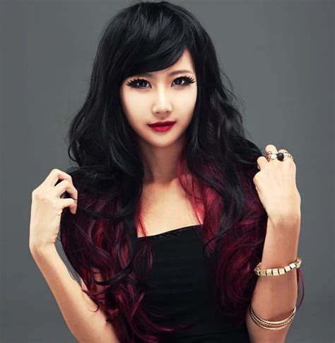 70 Cm Black Red Rainbow Ombre Wig Long Hair Wigs Sex Products Wigs