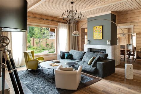 She can usually be found speaking nonsensically to her chihuahua, sadie, or scouring flea. novosibirsk yellow and gray decor living room transitional with light wood floors contemporary ...