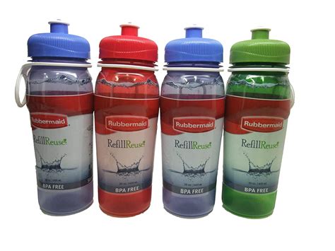 Rubbermaid Refill Reuse Bottle 20 Ounce Assorted Colors 71691429067