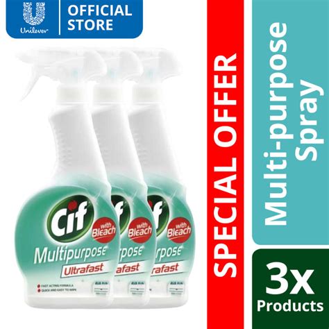 Bundle Cif Ultrafast Multipurpose With Bleach Spray 450ml 3x Lazada Ph