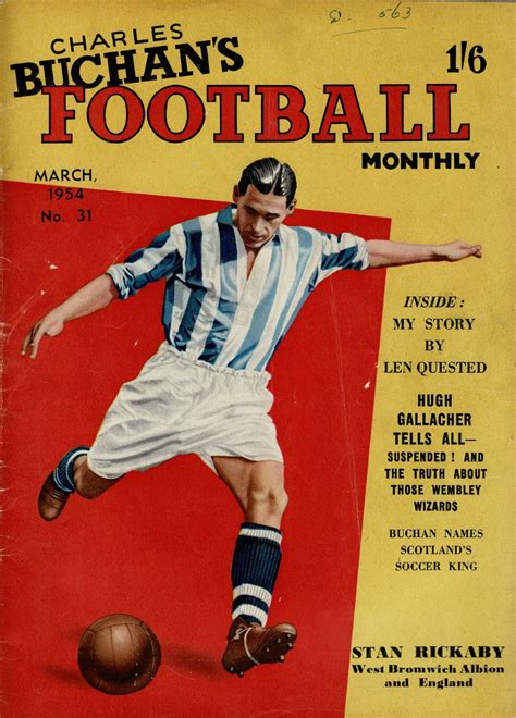 Charles Buchans Football Monthly Uk Magazine March 1954 Stan Rickaby