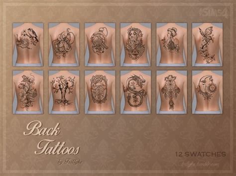 Back Tattoos At Trillyke Sims 4 Updates