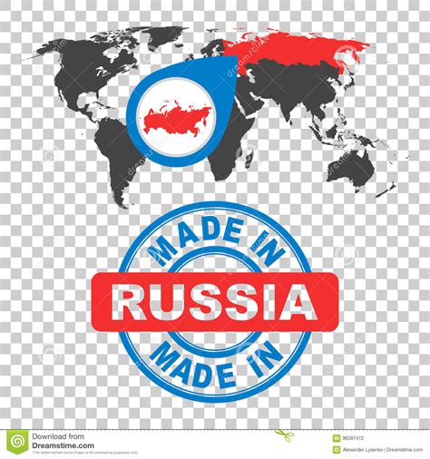 Klik op een land voor een gedetailleerde kaart. Gemaakt In De Zegel Van Rusland Wereldkaart Met Rood Land ...