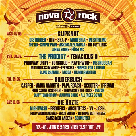 Neue Acts Für Das Nova Rock 2023 Limitierte Early Bird Tagestickets Ab