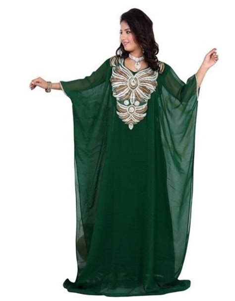 Designer Moroccan Kaftan Farasha Jalabiya Embellished Abaya Maxi