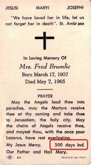 Catholic Funeral Prayer Card Verses Ewa Saxton