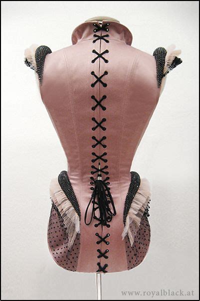 Royal Black Corset Body Pink Fairy Back Burlesque Fashion