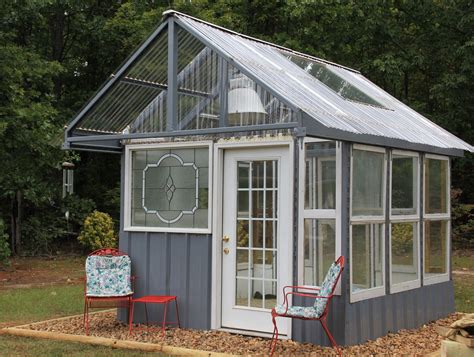 How to build a small greenhouse out of old windows. Greenhouse made from Old Windows. Complete with Water and Electricity. | Outdoor greenhouse ...
