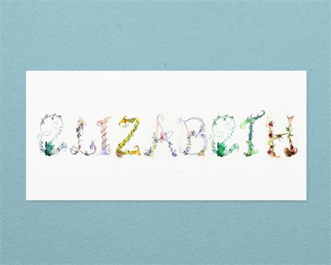 Printable Name Art Personalized Name Print New Baby T Etsy Uk