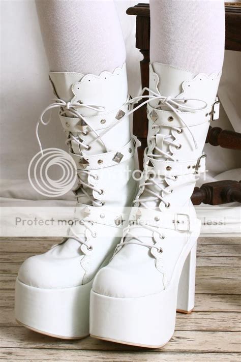 Bjd Visual Kei Goth Punk Cosplay Platform Calf 6 Boot Ebay