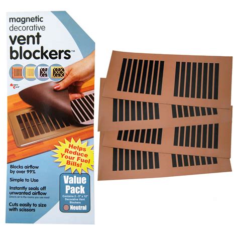 4 Decorative Magnetic Vent Cover Blocker Redirect Air Conditioning