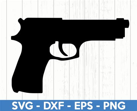 Handgun Svg Pistol Svg Weapon Svg Vector Cut File For Etsy The Best