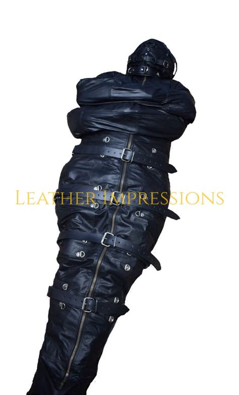 100 real leather mummy sleepsack body bag harness restraint etsy