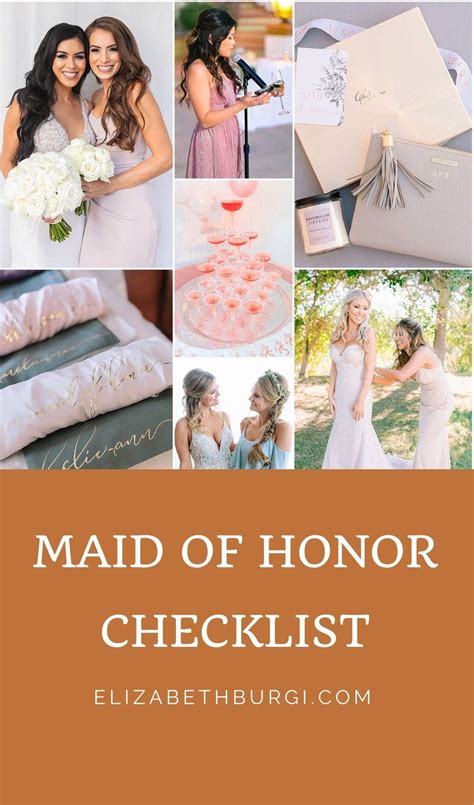 Maid Of Honor Checklist In Maid Of Honor Maid Bride