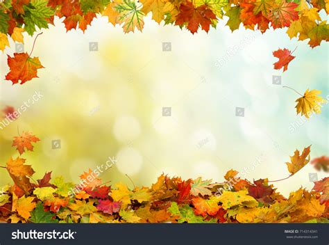 Powerpoint Template Leaf Border Autumn Falling Oilkilkli