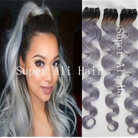 Beauty Silver Grey Hair Extensions Hair Pad Health Human Grey Hair