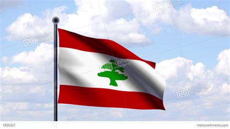 For a long time, lebanon used different flags depending on the ruling power. Animated Flag Of Lebanon / Libanon Stock Animation | 1896327