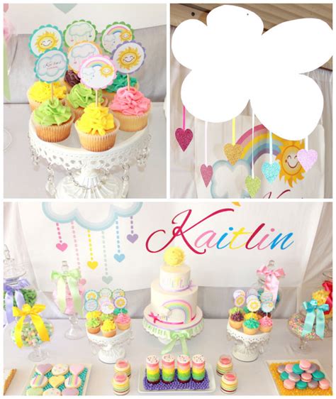 Karas Party Ideas Pastel Rainbow Themed Birthday Party Ideas Styling