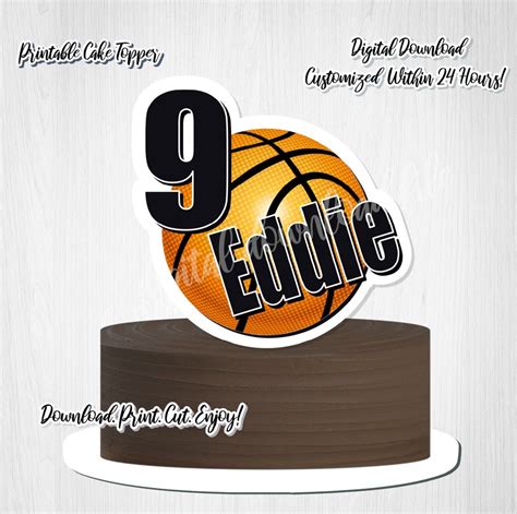 Basketball Cake Topper Basketball Themed Cake Topper Basketball