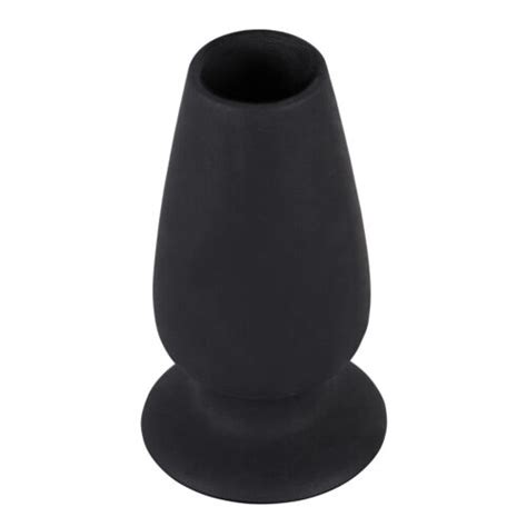 Lust Tunnel Butt Plug Black Silicone Hollow Gape Enema Play Anal Sex Toy XL EBay