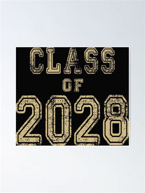 Class Of 2028 Graduation 6th Grade Senior 2028 Graduation Poster